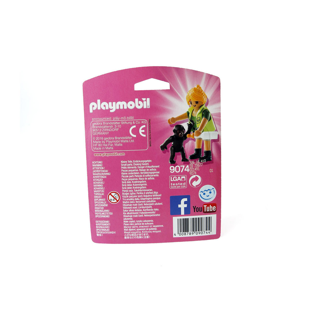 Playmobil 9074 Playmo-friends Cuidadora con bebé gorila ¡Nuevo! | clickclack.es