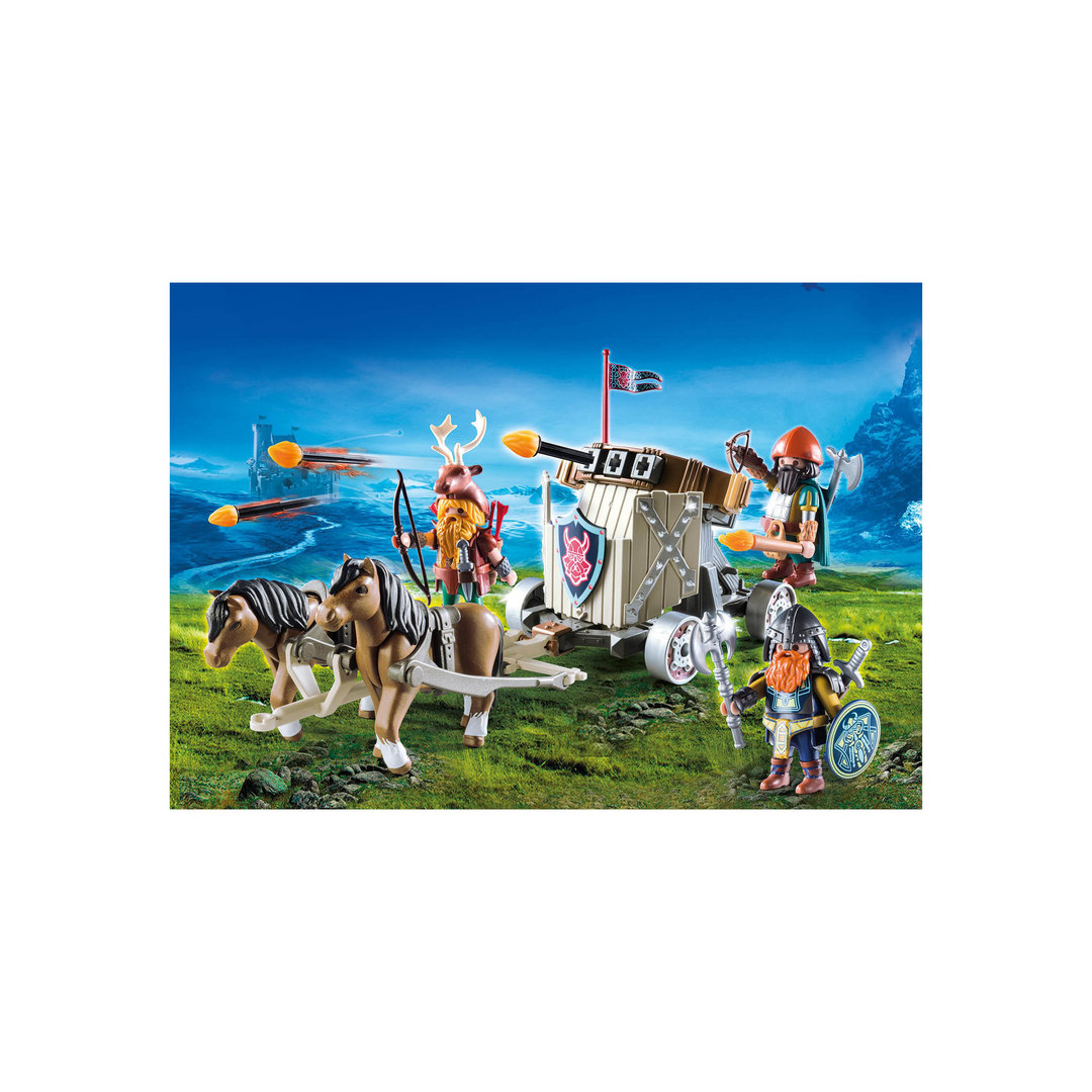 Playmobil 9341 Enanos con carro de ponys y ballesta ¡Medieval! | clickclack.es