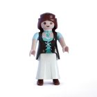 Playmobil Aldeana de azul, blanco y marrón ¡Mercadillo! | clickclack.es
