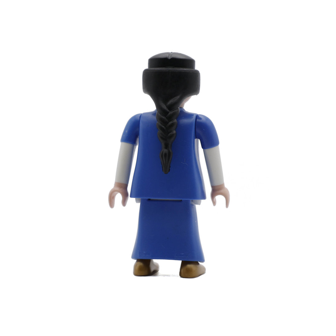Playmobil Aldeana de azul y blanco ¡Mercadillo! | clickclack.es