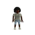 Playmobil Chica con camisa a rayas y pelo afro ¡Mercadillo! | clickclack.es