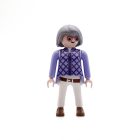 Playmobil Chica de blanco violeta con pelo gris ¡Mercadillo! | clickclack.es
