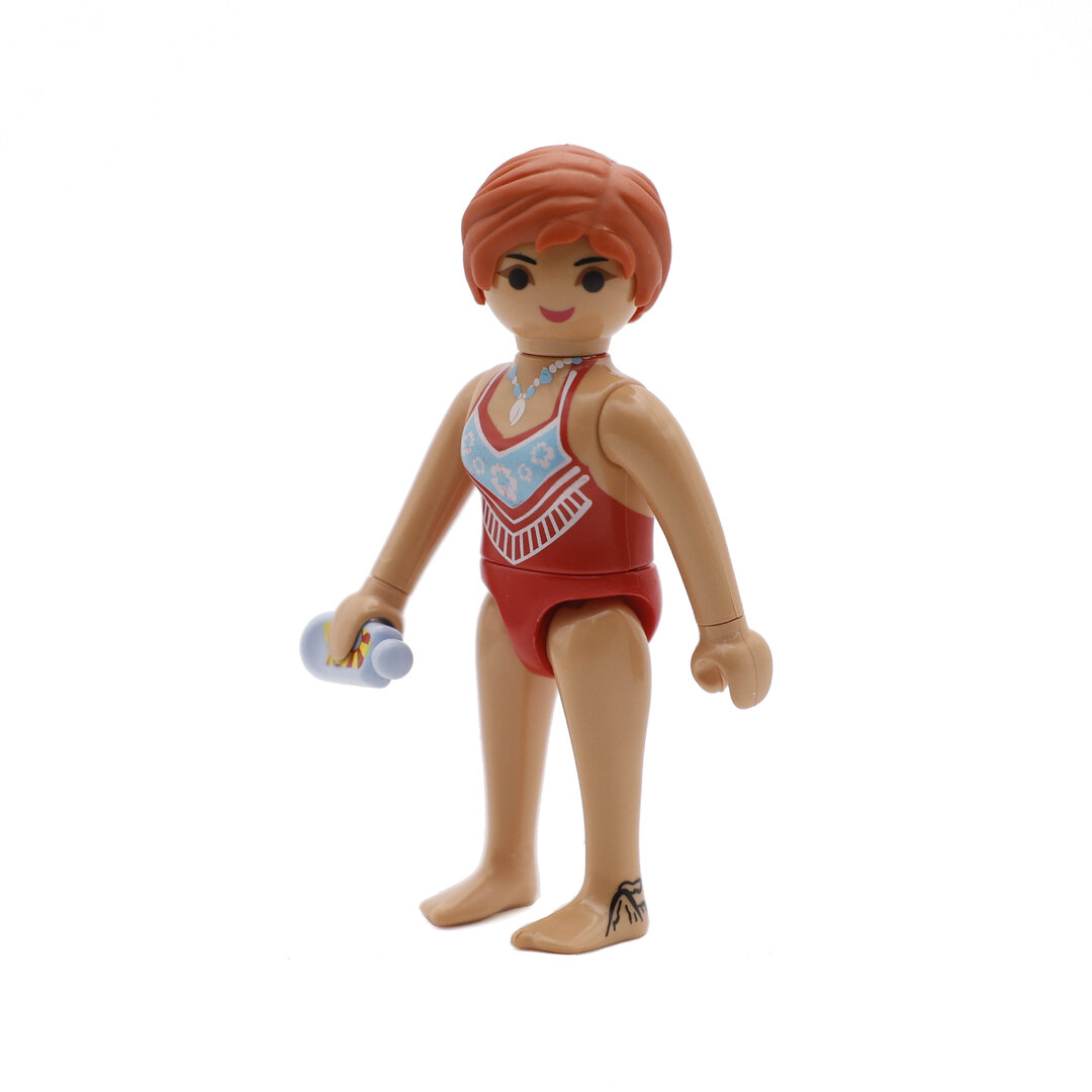Playmobil Chica en bañador con toalla y crema ¡Mercadillo! | clickclack.es