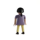 Playmobil Chica pantalón amarillo y polo violeta ¡Mercadillo! | clickclack.es