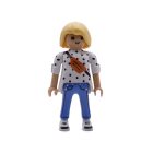Playmobil Chica rubia de blanco y azul con bandolera ¡Mercadillo! | clickclack.es