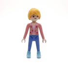 Playmobil Chica rubia delgada de rosa y azul ¡Mercadillo! | clickclack.es