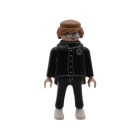 Playmobil Chico de negro con gafas plateadas ¡Mercadillo! | clickclack.es