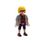 Playmobil Chico rubio con gafas y pantalón corto azul ¡Mercadillo! | clickclack.es