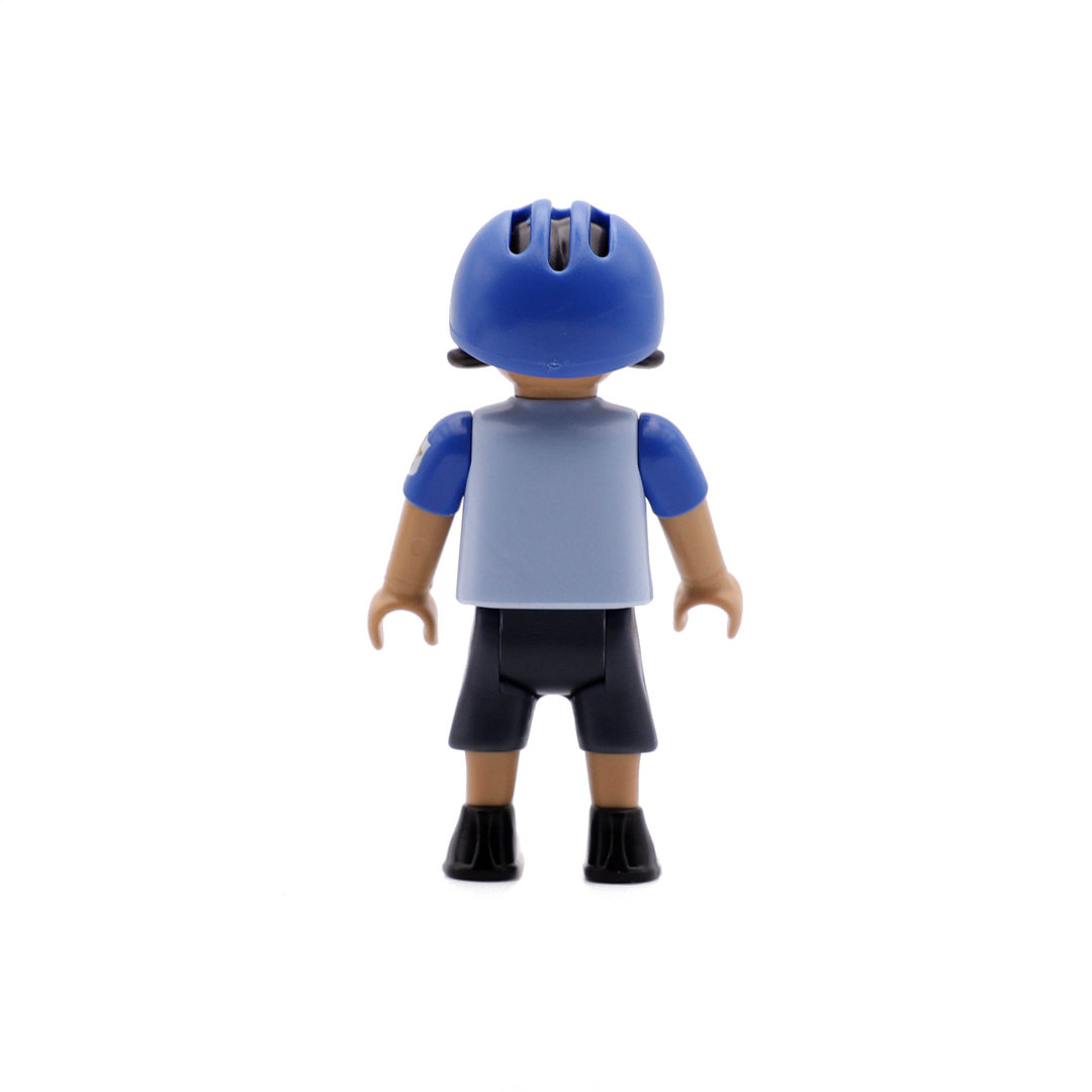 Playmobil Niña de azul con casco ciclista ¡Mercadillo! | clickclack.es
