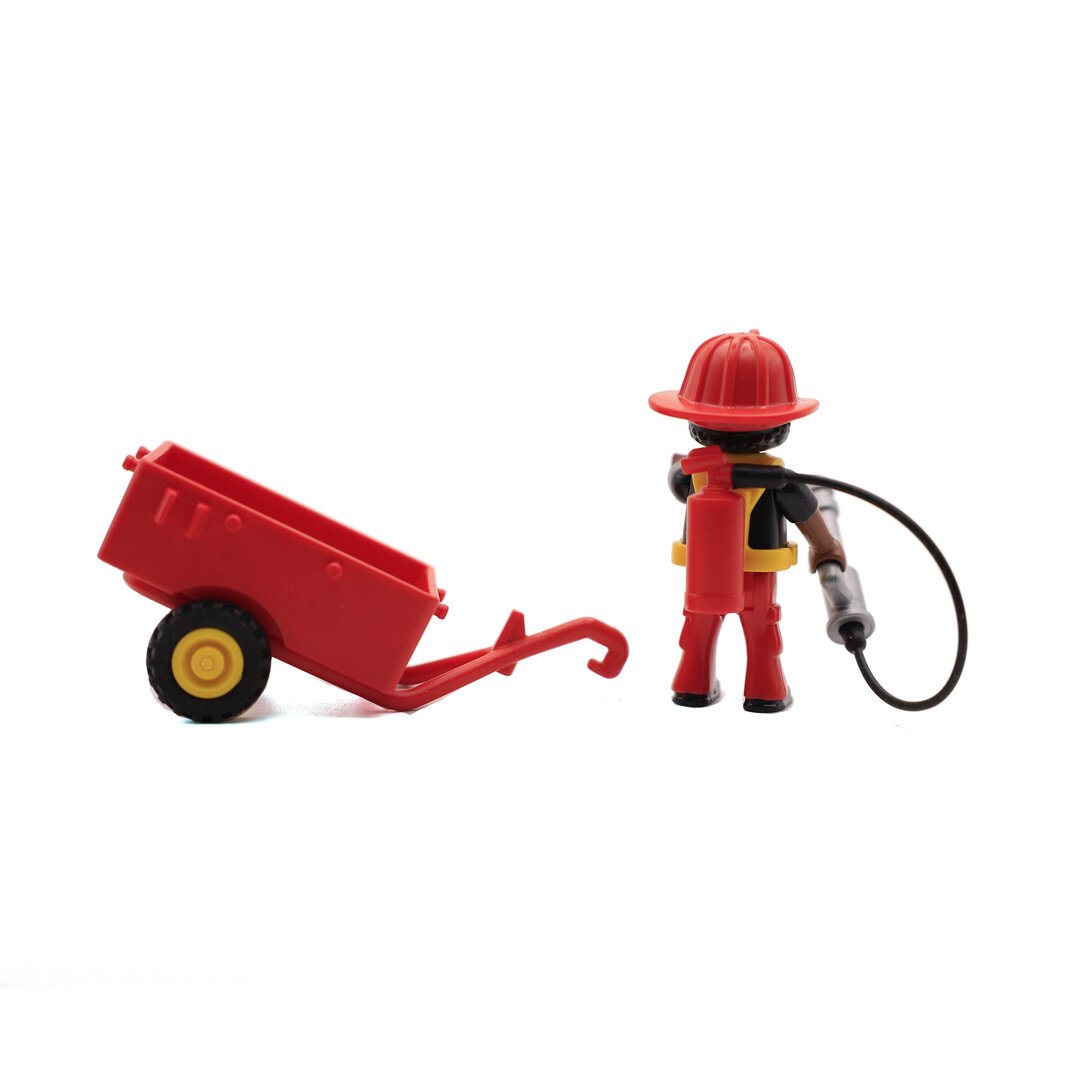Playmobil niño bombero con carro y extintor ¡Mercadillo! | clickclack.es