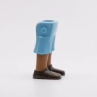 Playmobil Piernas aldeano azul claro marrón ¡Despiece! | clickclack.es