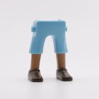 Playmobil Piernas aldeano azul claro marrón ¡Despiece! | clickclack.es