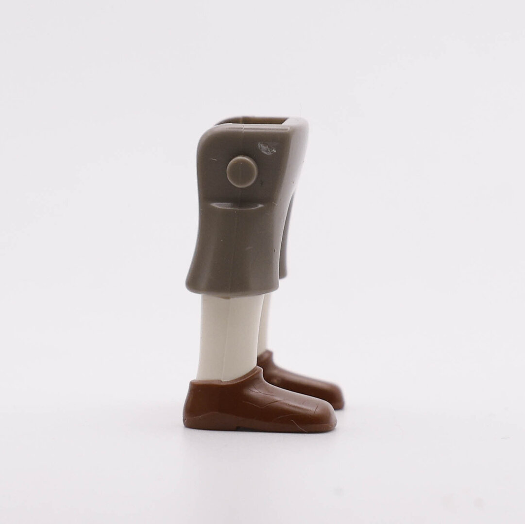 Playmobil Piernas aldeano gris marrón ¡Despiece! | clickclack.es