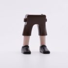 Playmobil Piernas aldeano marrón negro ¡Despiece! | clickclack.es