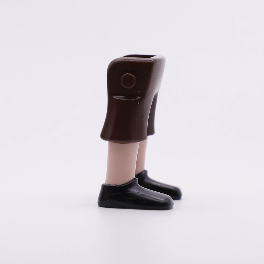 Playmobil Piernas aldeano marrón negro ¡Despiece! | clickclack.es