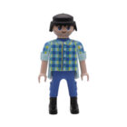 Playmobil Chico de azul camisa a cuadros