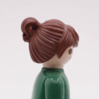 Playmobil Pelo castaño rojizo con moño